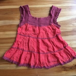 Free People linen peasant top